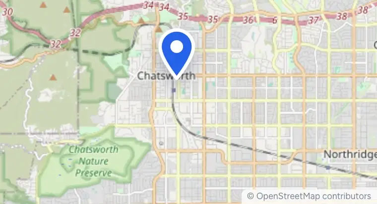 Map of Chatsworth, CA